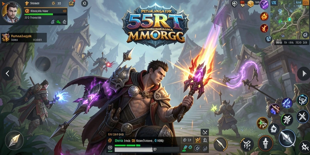 Gameplay seru 55RT dengan petualangan MMORPG yang mendebarkan.