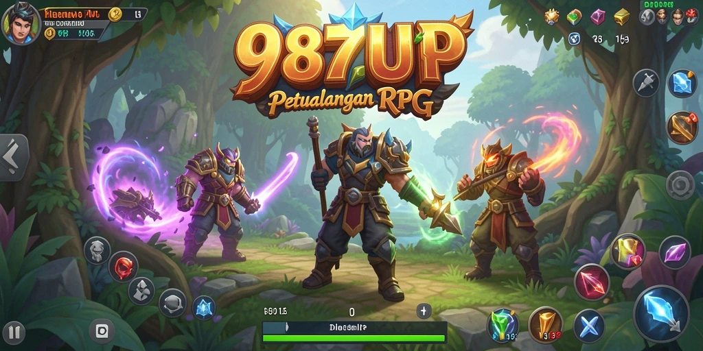 Tangkapan layar 987UP menampilkan pertarungan seru dan karakter yang menawan.
