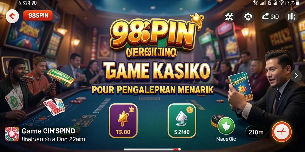 Tampilan gameplay menarik dari 98SPIN dengan suasana Kasino.
