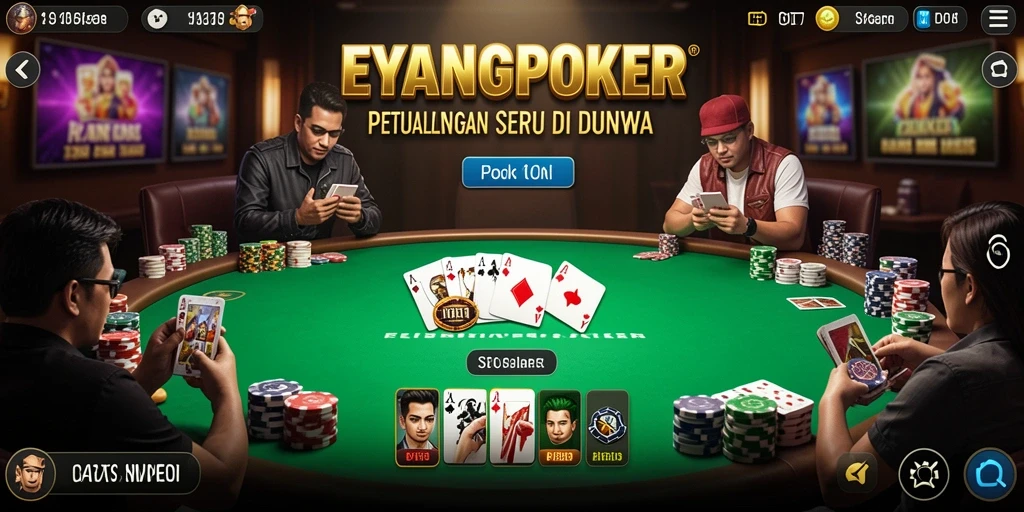 Gameplay seru EYANGPOKER yang penuh tantangan dan petualangan.