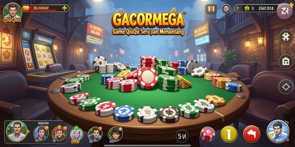Tampilan gameplay seru dari GACORMEGA yang penuh strategi QiuQiu.