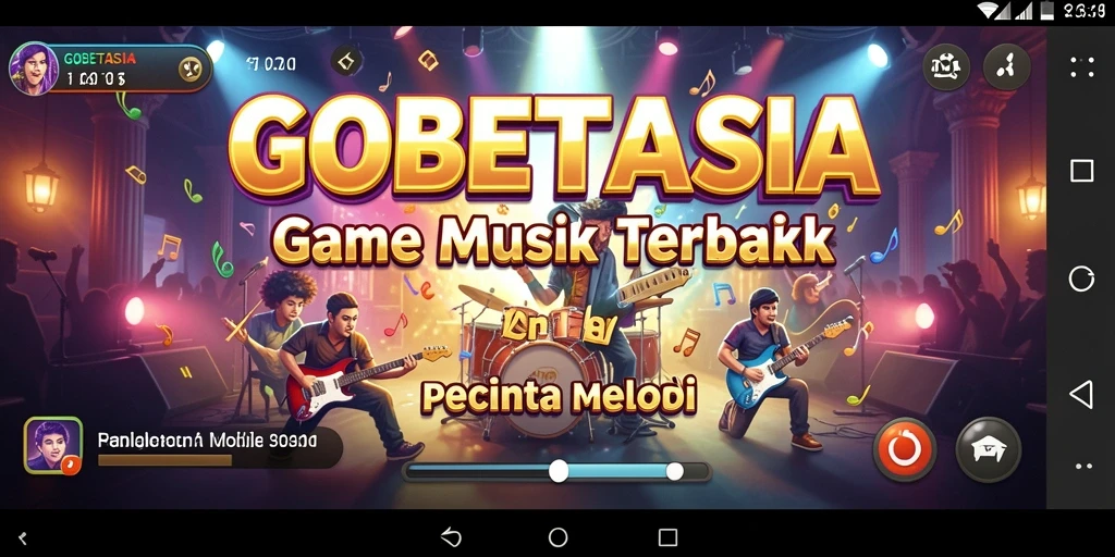Tampilan gameplay menarik di GOBETASIA dengan berbagai lagu.