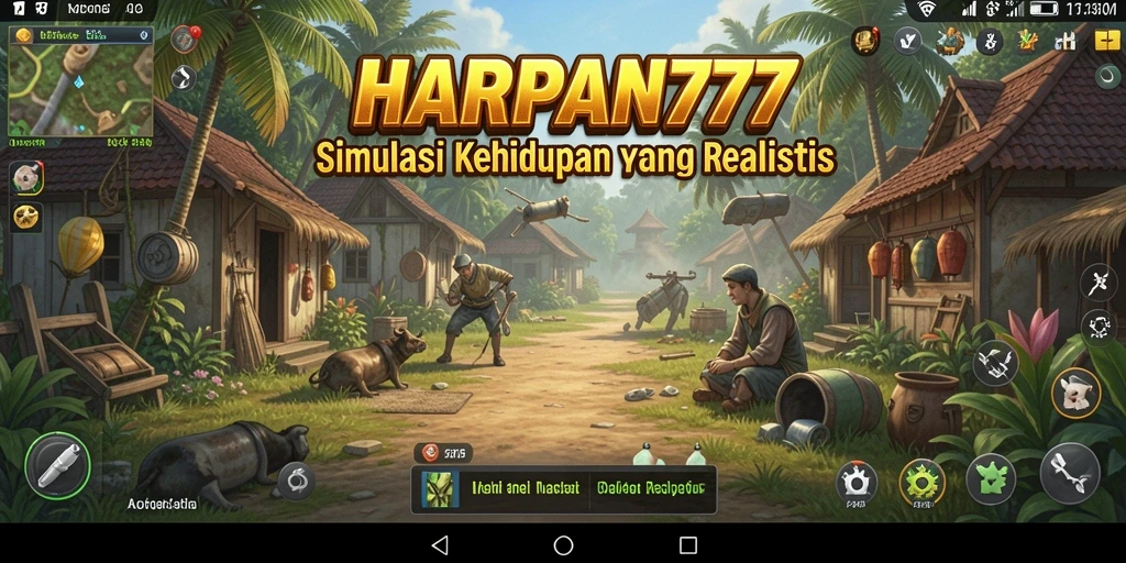 Tampilan menarik gameplay simulasi di HARAPAN777.
