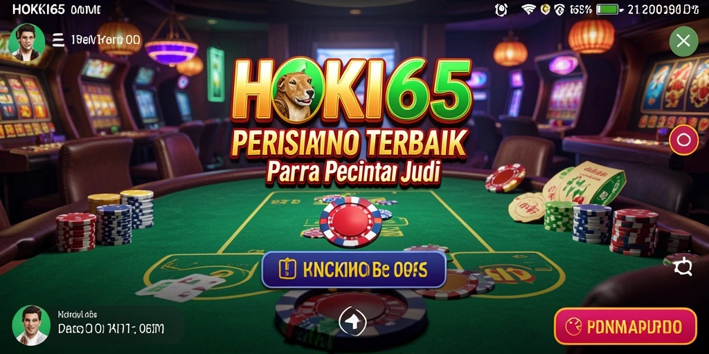 Screenshot utama HOKI65 menampilkan gameplay Kasino yang seru.