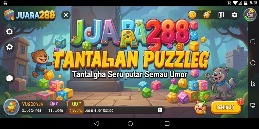 Screenshot gameplay JUARA288 menampilkan tantangan Puzzle yang seru.