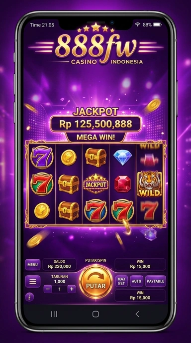 Tampilan antarmuka yang intuitif di aplikasi 888fw.